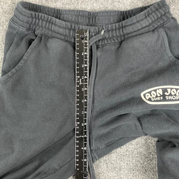 Ron Jon Surf Shop Joggers Womens Small Black Fleece Logo Sweatpants Casual - Picture 6 of 10